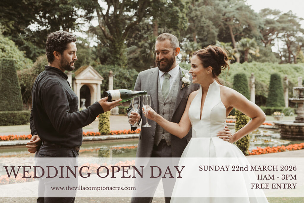 Wedding Open Day March 2026 at The Italian Villa, Compton Acres, Poole Dorset
