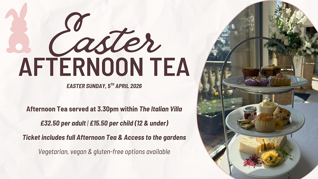 Easter Day Afternoon Tea at The Italian Villa, Compton Acres in Poole Dorset